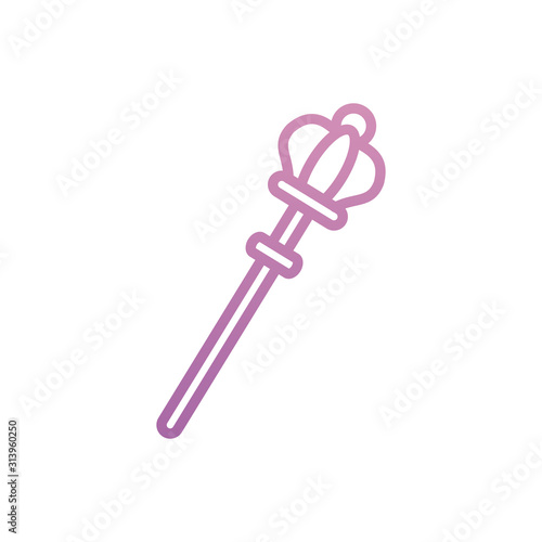 Isolated king scepter vector design photo