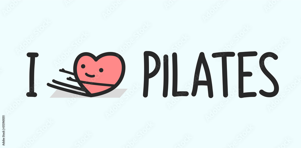 vector cartoon heart doing pilates. To see the other vector heart character  illustrations , please check Cartoon Heart Characters collection. Stock  Vector | Adobe Stock