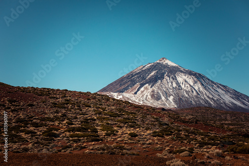 View at El Teide peak and volcano, highest peak of Spain in Tenerife, Canary Islands, Spain. © Jorge Argazkiak