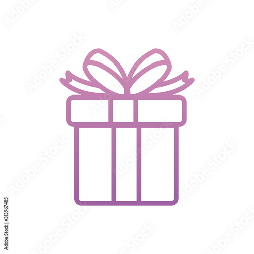 Gift with bowtie vector design