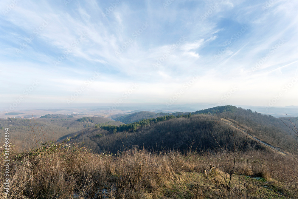 View of the North Hungarian Mountains from the Medves plateau