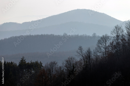 View of the North Hungarian Mountains from the Medves plateau