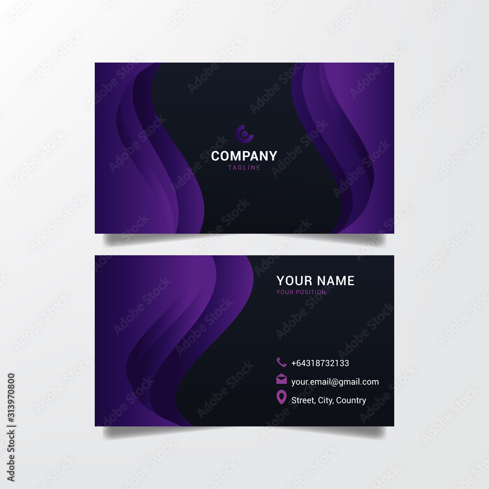 Naklejka premium abstract business card template vector
