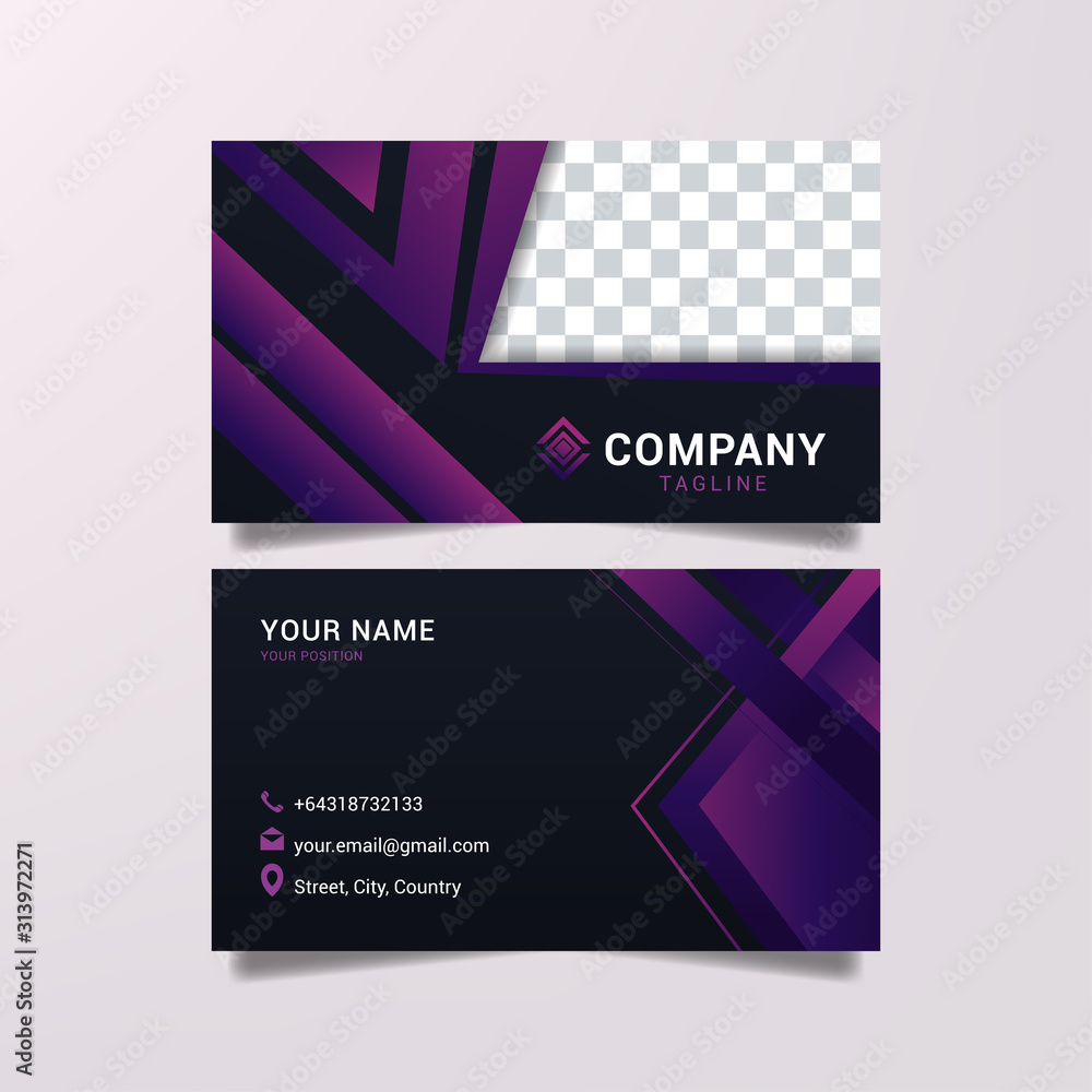 modern design for business card, print template. vector illustration