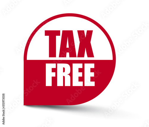 red vector banner tax free