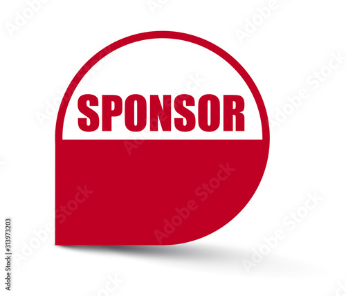 red vector banner sponsor