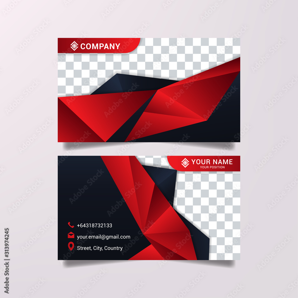 company business card free graphic template vector