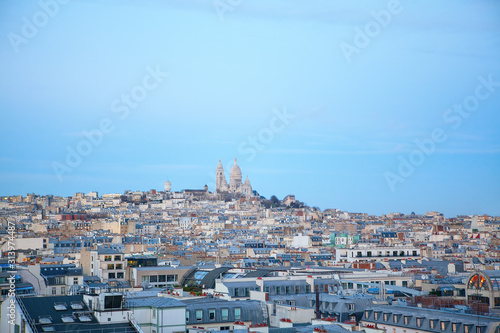 Fototapeta Naklejka Na Ścianę i Meble -  panoramic image of district in Paris 