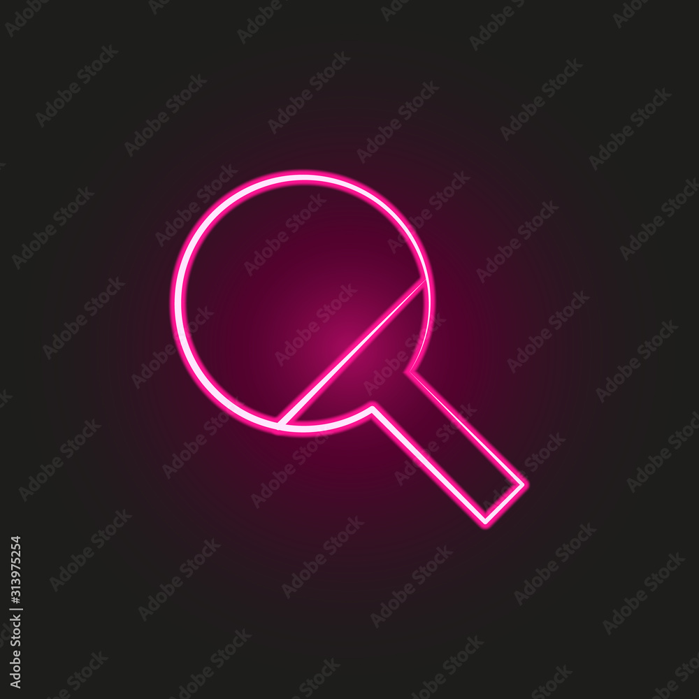 Paddle neon style icon. Simple thin line, outline vector of fitness icons for ui and ux, website or mobile application