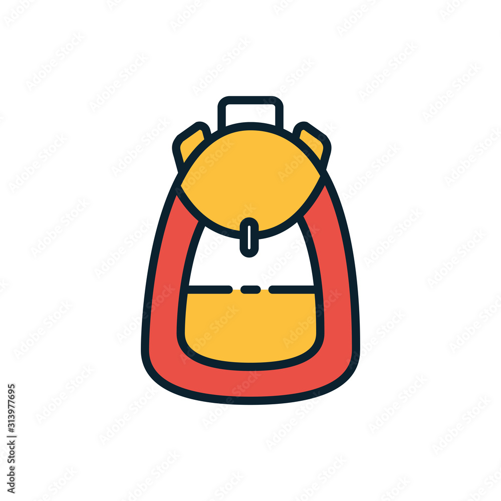 Isolated school bag vector design Isolated school bag vector design