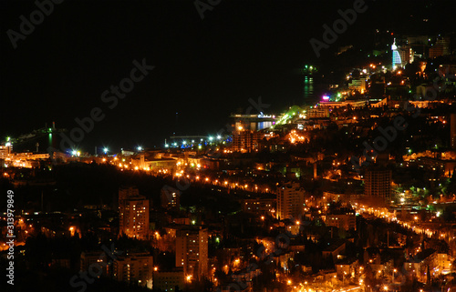 Wallpaper Mural Night Yalta Embankment Bird's-eye View Torontodigital.ca