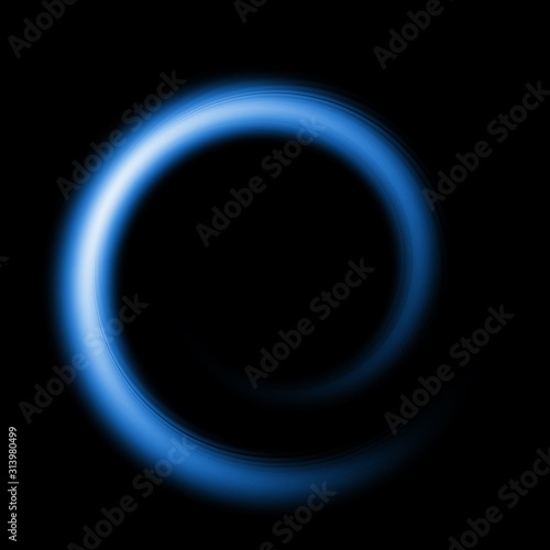 A black background with a blue curve