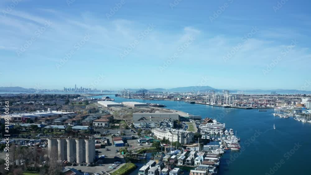 Perfect cloudy blue skies over the urban city development. Perfect cloudy blue skies over the urban city development.