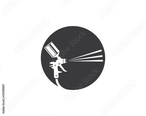 spraygun vector icon illustration design