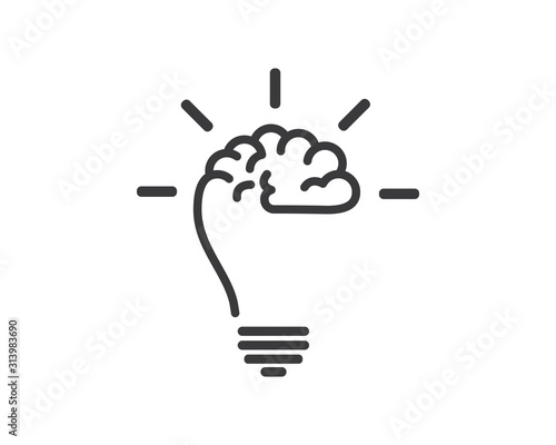 bulb brain idea,creative, concept illustration
