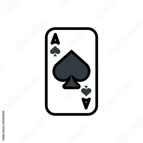 casino poker card with spade