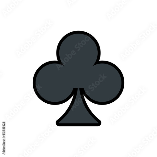 casino poker clover figure icon