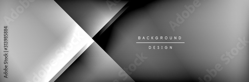 Abstract background - squares and lines composition created with lights and shadows. Technology or business digital template