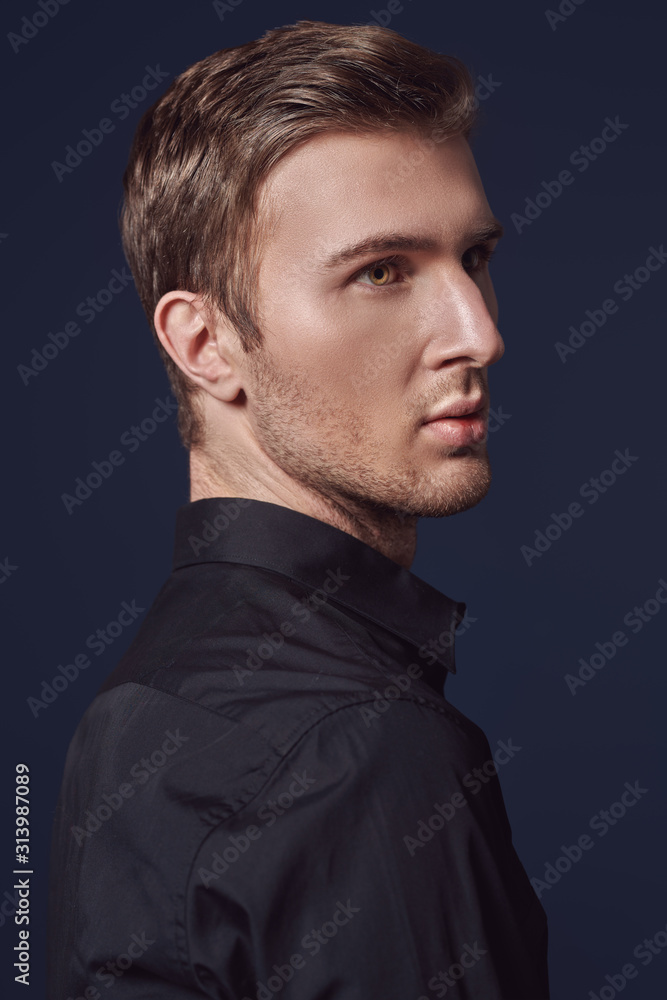 black portrait of man black portrait of man