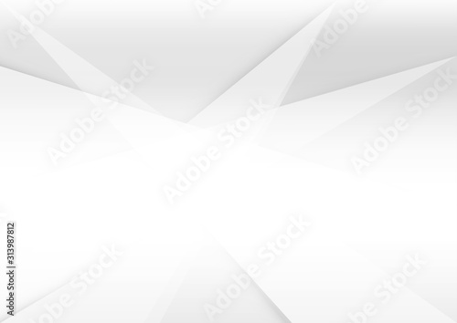 White and grey background. Corporate technology modern design. Pattern style geometric. Abstract modern background used about technology or product presentation backdrop. Vector illustration.
