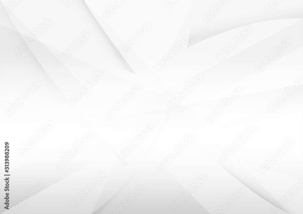 Fototapeta premium White and grey background. Corporate technology modern design. Pattern style geometric. Abstract modern background used about technology or product presentation backdrop. Vector illustration.