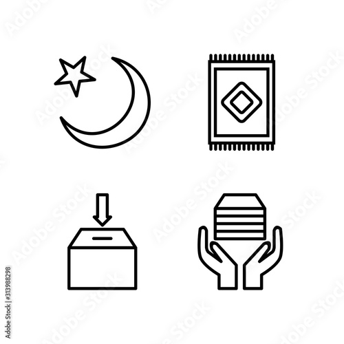 4 Icon Set Of ramadan For Personal And Commercial Use... photo