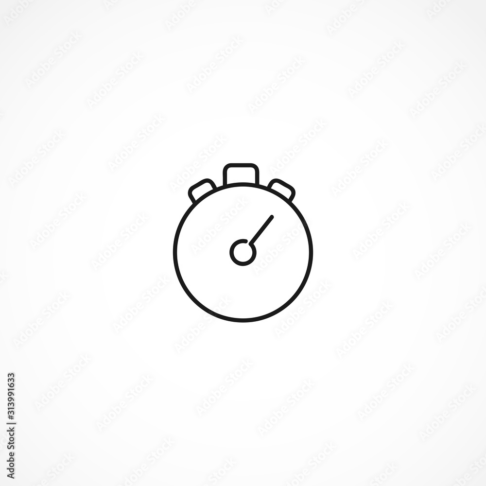 timer vector icon on white background timer vector icon on white background