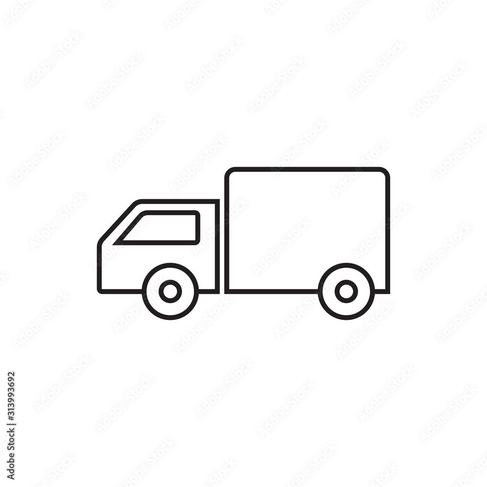 Delivery Truck Icon Vector Design Logo