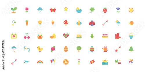 bundle of spring set icons