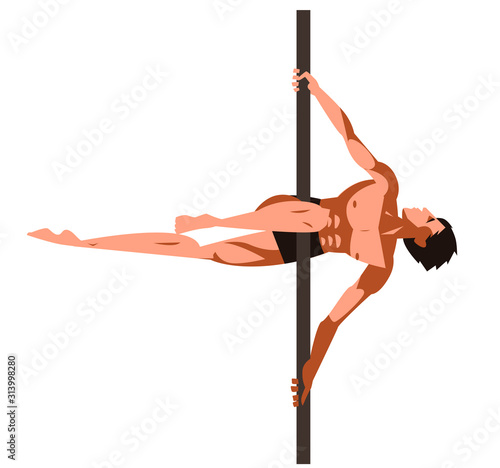 man male pole dancer figure