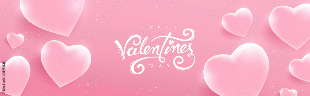 Valentines day background with Heart Shaped glass. Vector illustration.banners.Wallpaper.flyers, invitation, posters, brochure, voucher discount. - obrazy, fototapety, plakaty 
