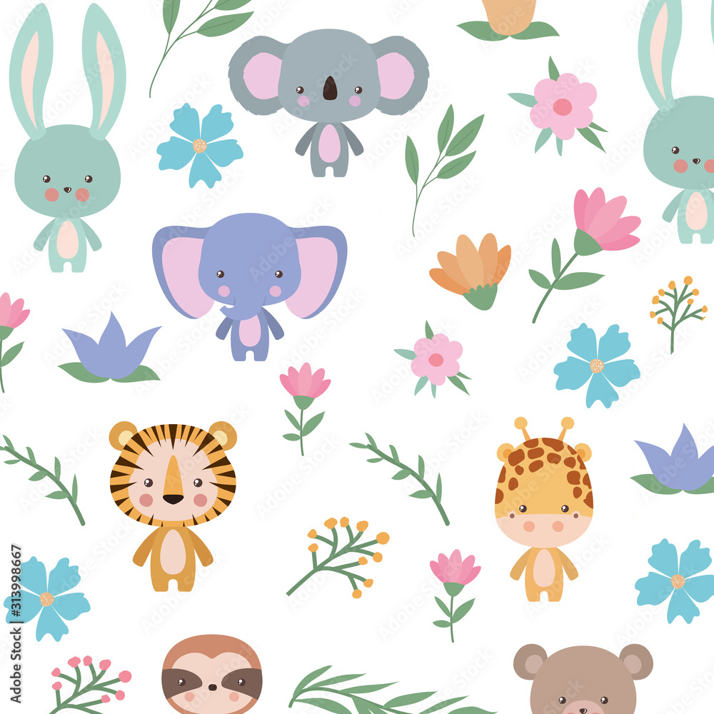 Cute animals cartoons vector design Cute animals cartoons vector design