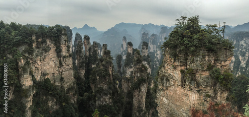 Rock mountains at Zhangjiajie National Park