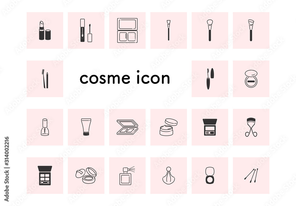 コスメ アイコン シンプル セット おしゃれ Stock ベクター Adobe Stock