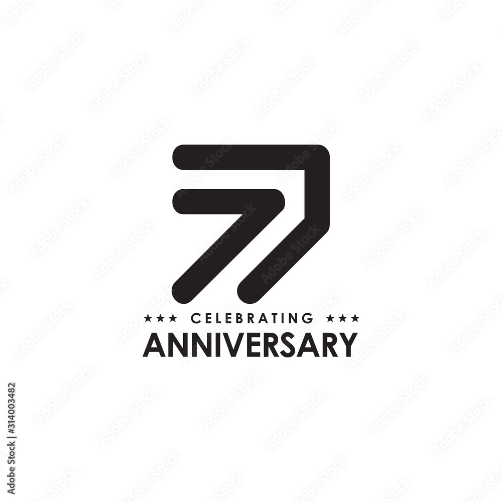 7th year anniversary emblem logo design vector template 7th year anniversary emblem logo design vector template