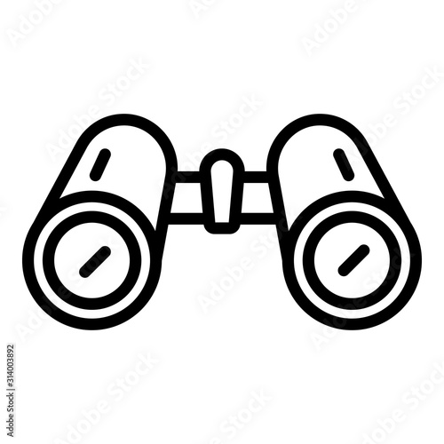 Binocular icon. Outline binocular vector icon for web design isolated on white background