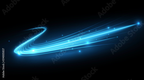 Zigzag swoosh of water shapes