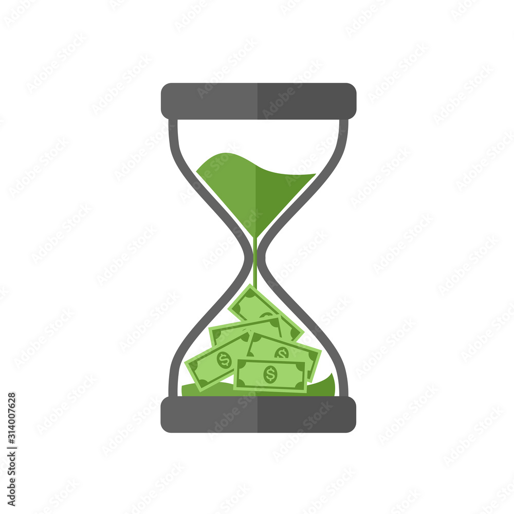 Time Is Money Hourglass