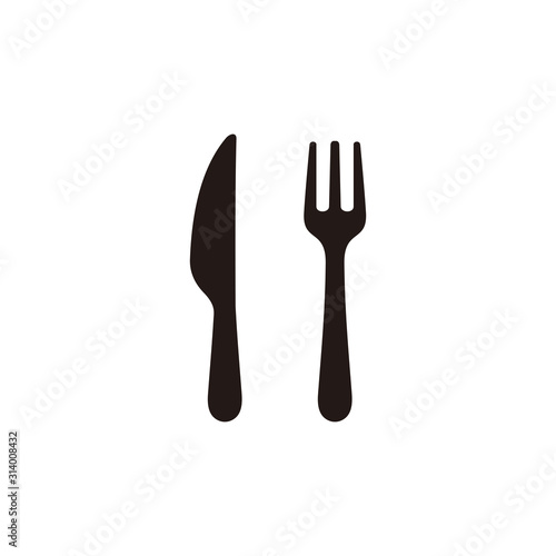 Fork and knife icon symbol vector illustration