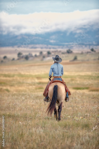 Cowgirl on Buckskin © Terri Cage 