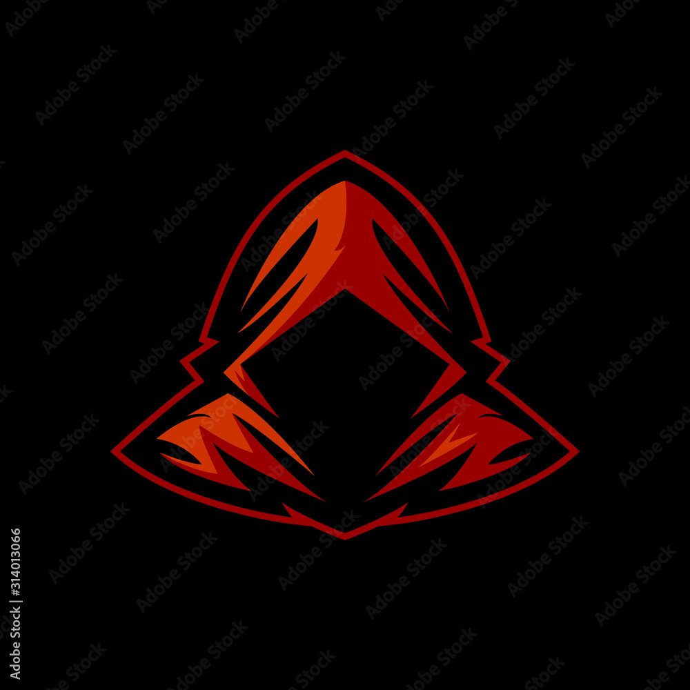 RED HOODIE PHANTOM E SPORTS LOGO DESIGN vector de Stock | Adobe Stock