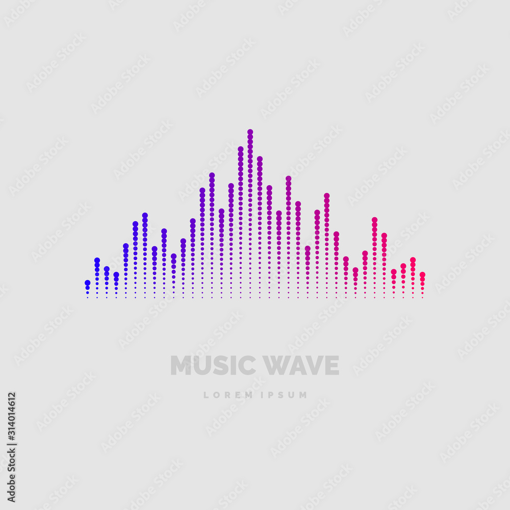 Poster of the sound wave from equalizer