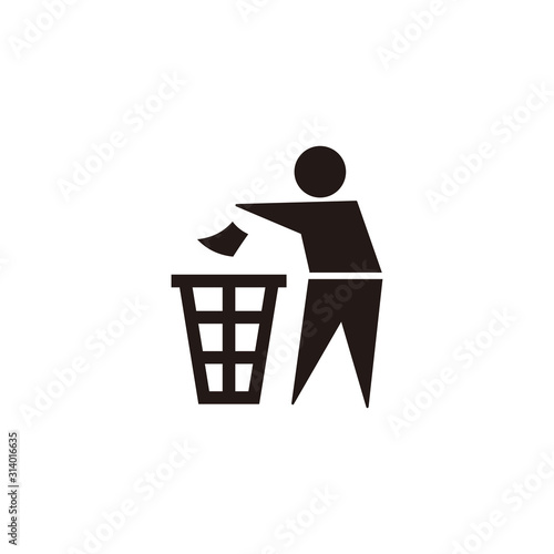 Do not litter icon symbol vector illustration