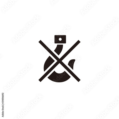 Do not use hook icon symbol vector illustration