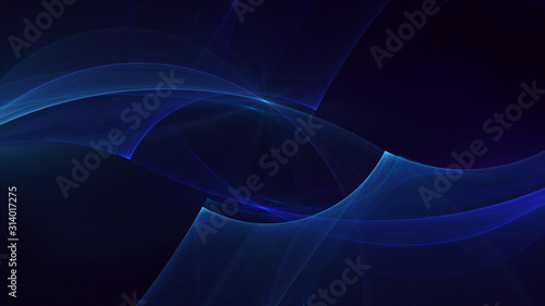 Fractal 3D rendering abstract and shiny background