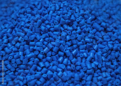 Polymeric dye. Colorant for plastics. Pigment in the granules. photo