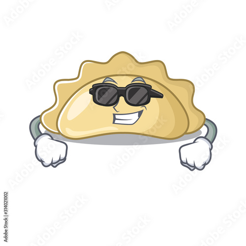 Super cool pierogi character wearing black glasses