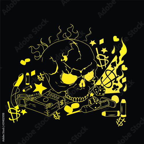 Gangster Gold City vector art
