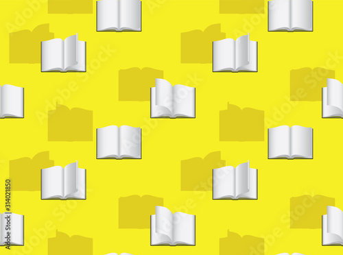 Book Page Flipping Vector Seamless Background Wallpaper-01