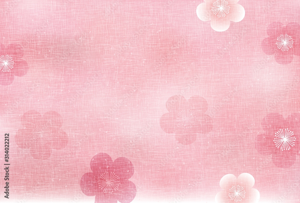 梅　花　春　背景